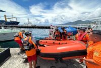 Anggota Basarnas Kota Ternate saat Uji Pelaksanaan Operasi ( Foto : Va )