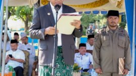 Bupati Halmahera Timur, Drs Ubaid Yakub, MPA, pimpin Upacara Peringatan Hari Santri Tahun 2025 (Dok:Istimewa)