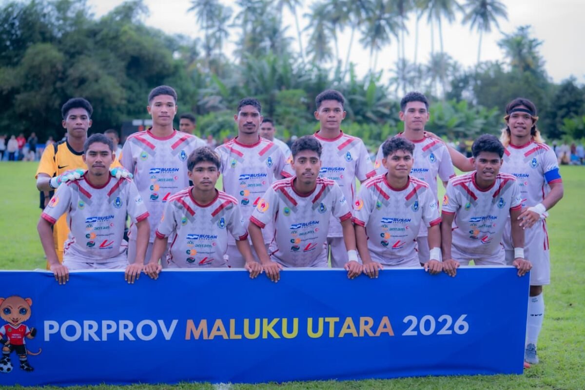 Formasi Pemain Persihaltim pada Ajang Porprov Maluku Utara Tahun 2026. Foto/Rudi Mochtar