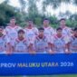 Formasi Pemain Persihaltim pada Ajang Porprov Maluku Utara Tahun 2026. Foto/Rudi Mochtar