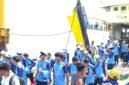 Kontingen POPDA XII Haltim saat tiba di Morotai. Foto : Tim POPDA XII Haltim